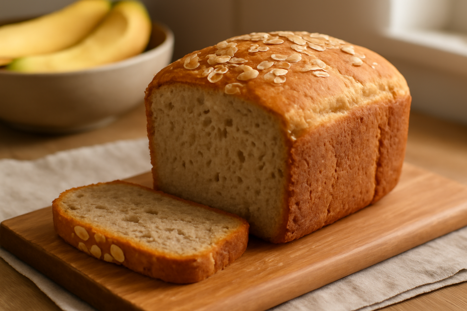 Banana Oat Breakfast Loaf (Bread Machine, Not Cake-Like)