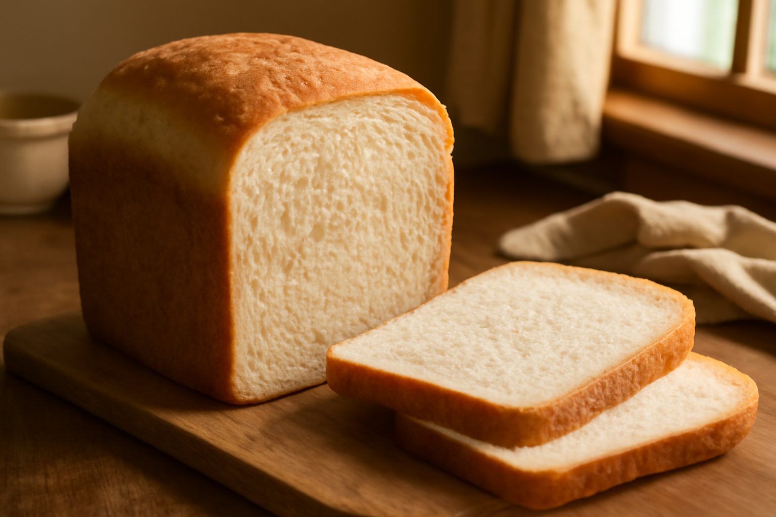 Tender Crumb White Sandwich Loaf (Bread Machine)