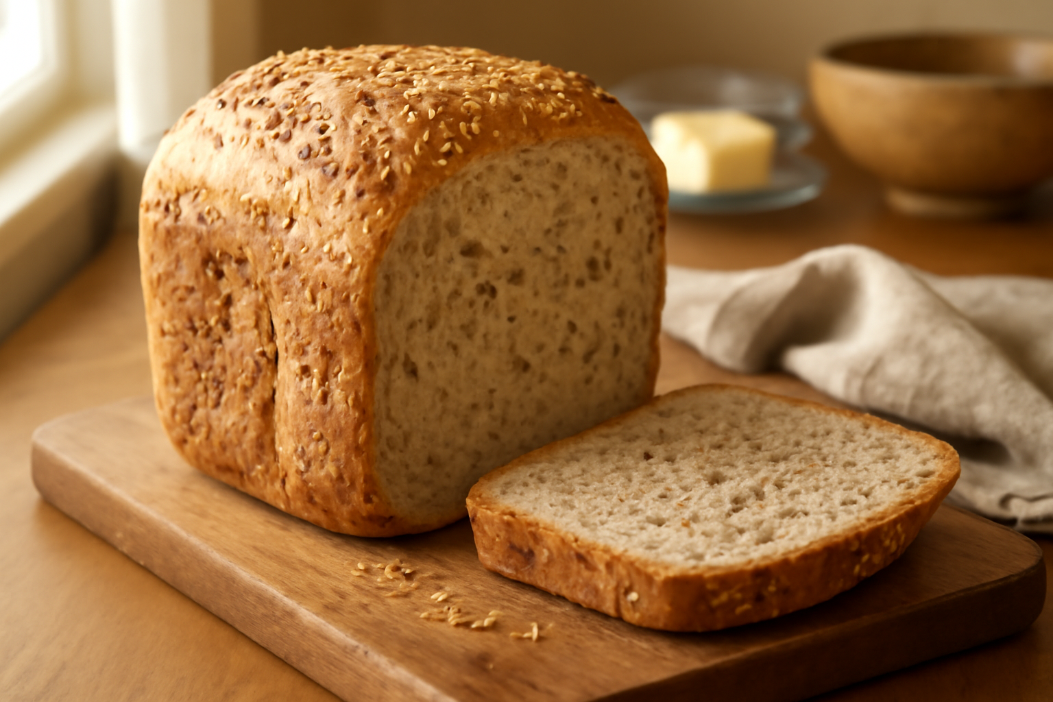 Weeknight Multigrain Seed Loaf (Bread Machine, Soft Crumb)